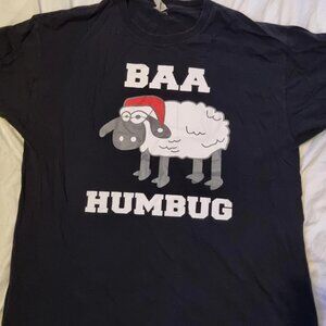 Baa Humbug Xmas Novelty Graphic Tee Funny Holiday Gift Unisex Christmas Outfit